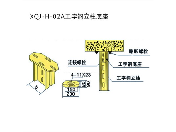 xqj-h-02a工字鋼立柱底座